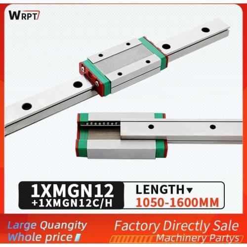 MGN12 12mm Linear Guide 1050 1100 1150 1200 1250 1300 1350 1400 1450 1500 1550 1600 mm linear rail + MGN12H or MGN12C block CNC