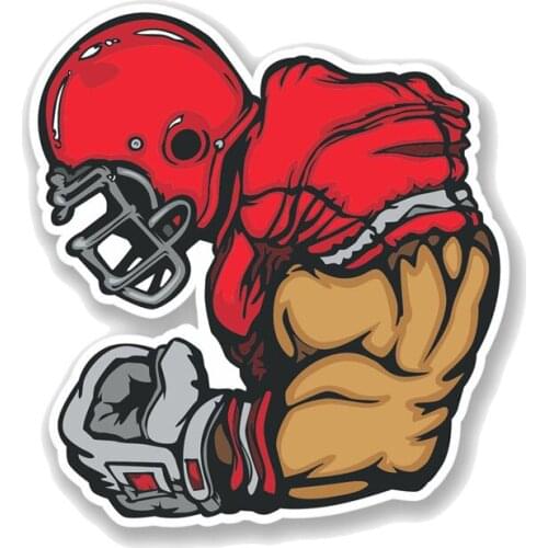 LLY-1492 Personality American Football Sports Player Modeling Sticker PVC Fashion Auto Motorcycle Decoration Waterproof Decal