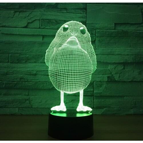 Latest Cute Chicken 3d Vision Night Light Colorful Color Acrylic Usb Remote Touch switch Lovely 7 color change 3D Lamp