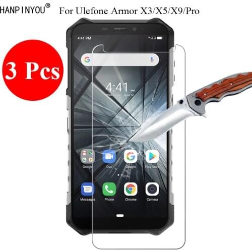 3 Pcs/Lot New 9H 2.5D Tempered Glass Screen Protector For Ulefone Armor X3 / X5 5.5" Protective Film + Clean Tools