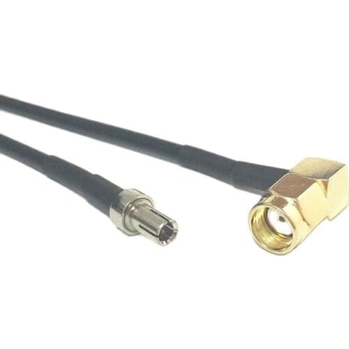 New Wireless Modem Wire RP-SMA Male Plug Right Angle To TS9 Male Plug Connector RG174 Cable 20CM 8" Wholesale Pigtail