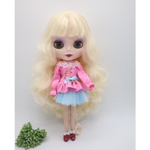 Nude blyth dolls beige white hair suitable for girl 201812