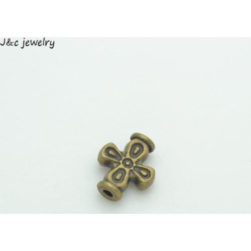 Wholesale 15 pcs antique bronze metal beads Crosses charms DIY Jewelry Making 15*13mm 3526B