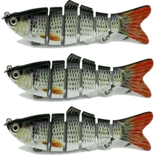 3PCS Fishing Lures Swimbait Hard Bait Artificial Baits Fake Lure Minnow Tackle for Trout Bass Dog Fish Sea Ocean River Angling