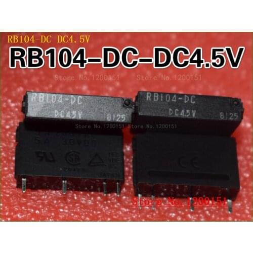 5pcs/lot RB104-DC DC4.5V RB104-DE DC24V relay DIP-4