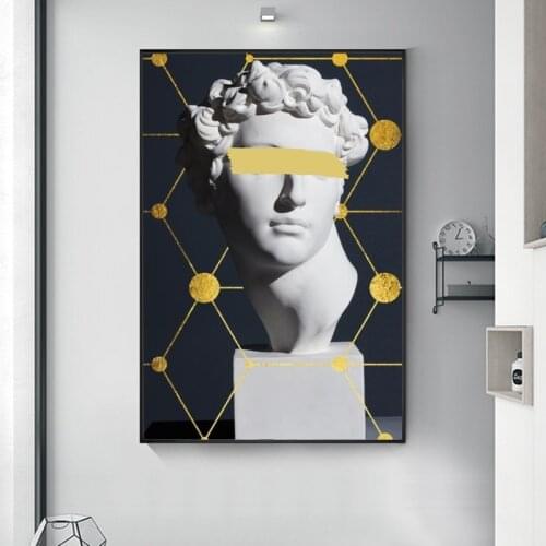 Sculpture of David Canvas Paintings On the Wall Art Posters And Prints Modern Cover Face Canvas Pictures For Living Room Cuadros