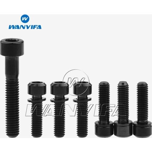 Wanyifa Titanium Ti Bolts 7 pcs (6pcs M5 x 16mm & 1pc M6 x 35mm) For Bike Part Bicycle Stem & Headset