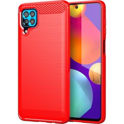 Ultra Thin Lightweight Carbon Fiber Design Case for Samsung Galaxy M62 Flexible Bumper Rubber Protective TPU Cover Case
