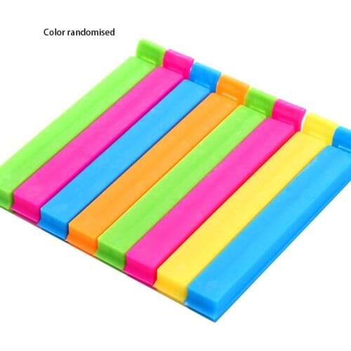 10 PCS Food Sealing Bag Clips Random Color Portable Kitchen Fresh Food Sealing Storage Tool Snacks Storage Pocket Plastic Clip