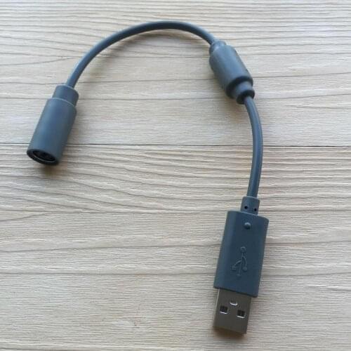 10PCS Black Grey For XBOX 360 USB Breakaway Cable Lead Cord Adapter For XBOX360 Wired Controller