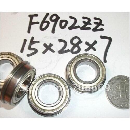 10pcs Miniature Flange Bearing 15x28x7mm 15x28x7 F6902ZZ