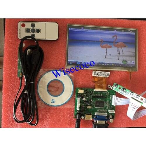 7 inch LCD Display with Touch Screen TFT Monitor AT070TN90 with VGA Input Driver Board Controller for Raspberry Pi