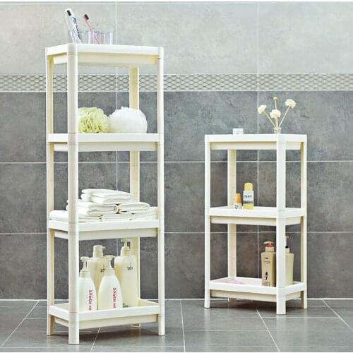 Bathroom Accessory Removable Bathroom Organizer Shelf 2/3/4 Layer Narrow Kitchen Storage Rack Holder Sundries Storage Rack