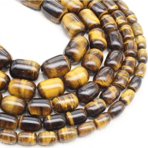 Natural Multi-Color Yellow tigers eye Drum shape Beads 15inch ,Wholesale For DIY Jewellery Free Shipping