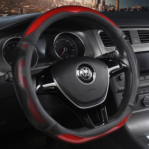 Car Steering Wheel Cover 38CM D Shape For VW Golf 6 Golf 7 for Hyundai Ioniq 2017 2018 For Citroen C3-XR C4 Sega C4L Elysee