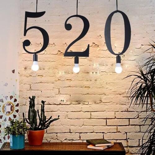 Digital Lamp Vintage Pendant Lights Loft Lamp Nordic Hanglamp Restaurant Kitchen Light Suspension Home Industrial Lighting
