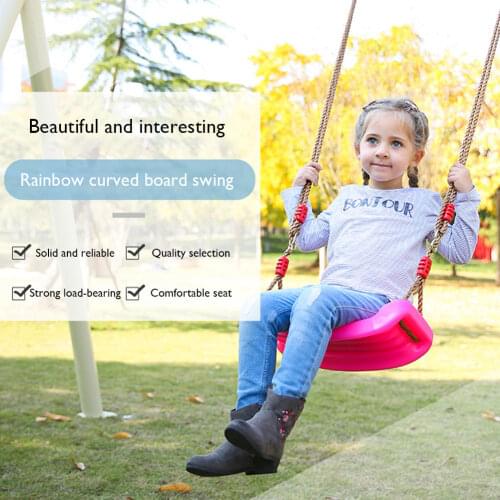 Children Boy Girl Outdoor Garden Tree Swing Rope Seat For Kids Color EVA Soft Board U-shaped Swing Kindergarten Playground Swing