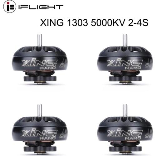 1/4pcs IFlight XING 1303 5000KV 2-4S Micro Brushless Motor with 1.5mm shaft compatible 2 inch propeller for FPV whoop RC drone