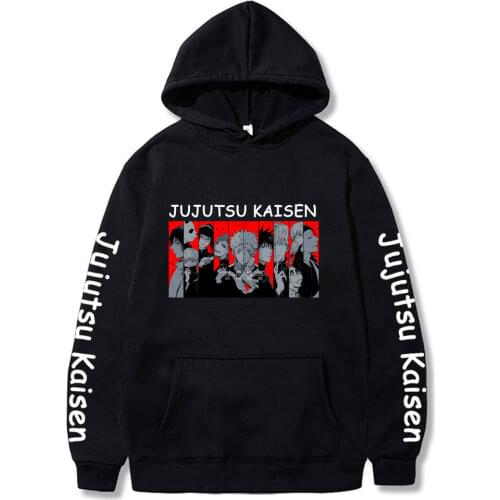 Jujutsu Kaisen Satoru Gojo Mens Fashion Print Cartoon Sweatshirt Fleece Winter Autumn Hoodies Loose Plus Size Unisex Clothing