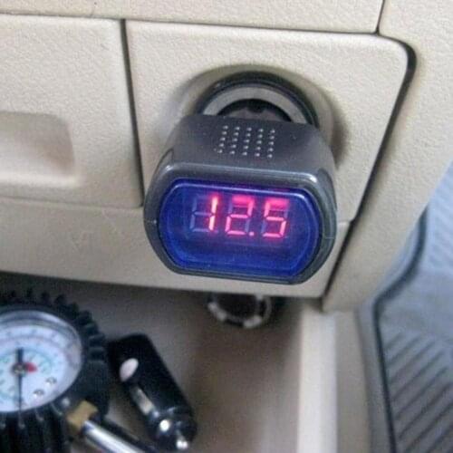 Mini Black LED Gauges Digital Car Auto Vehicle Battery Voltage Meter Tester Voltmeter Auto Replacement Volt Meters