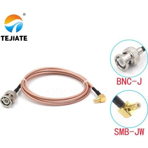 1PCS TEJIATE Adapter Cable SMB To BNC Type SMBJW Convert BNCJ 8-90CM 1M 1.5M 2M Length Connector RG316 Wire