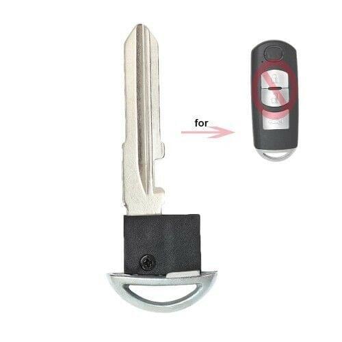 KEYECU Emergency Uncut Blade Used In Smart Remote Key Replacement Uncut Emergency Blade for Mazda 3 6 CX-5