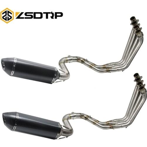 ZSDTRP Motorcycle Full Exhaust System Header Manifold For Honda CBR650F 14-18 CBR650 CB650F Motorcross Exhaust Pipe Link Pipe