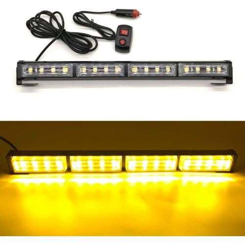Red Blue Yellow White 16 LED Car Emergency Strobe Light bar Fireman Police flashing lighting Warning lights safety signal lamp