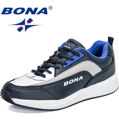 BONA 2021 New Designers Popular Sneakers Men Casual Shoes Light Classic Walking Shoes Man Outdoor Leisure Footwear Mansculino