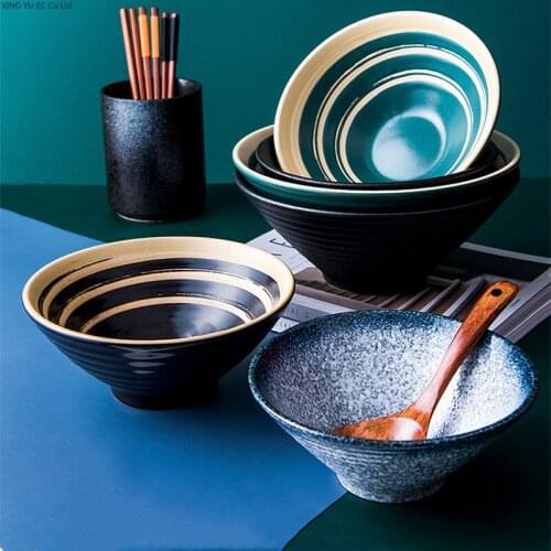 Frosted Ceramic Ramen Bowl Household Tableware 8 Inch Round Bowl Japanese Ramen Bowl Household Soup Bowl Kitchen Tableware