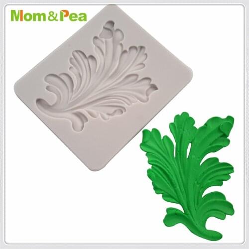 Mom&Pea MPA2020 Leaf Shaped Silicone Mold Cake Decoration Fondant Cake 3D Mold Food Grade