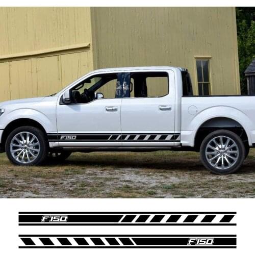 Pickup Door Side Stickers For Ford F 150 Raptor Truck Graphics Skirt Stripes Decor Decals Vinyl Cover Auto Tuning Accessories