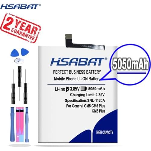 New Arrival [ HSABAT ] 5050mAh Replacement Battery for General Mobile GM 5 GM5 Plus 5Plus