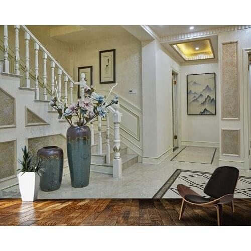 Papel de parede Beautiful home with stairs space modern 3d wallpaper mural,living room tv wall bedroom wall papers home decor