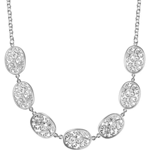 Wholesale Charm Silver Color Pendants For Women Fashion Jewelry Necklace Lady Fashion Jewelry St Shape AN066