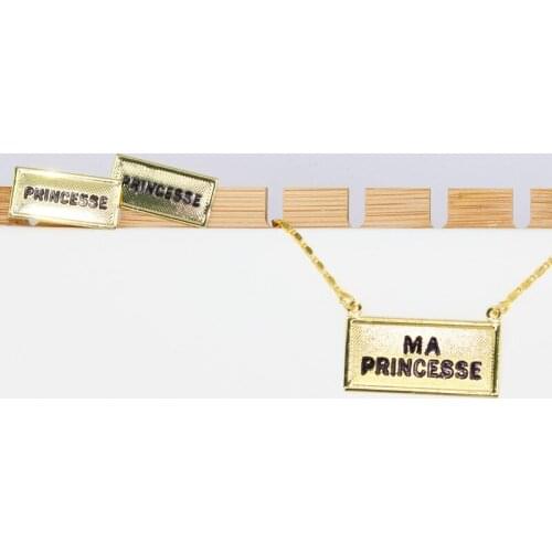 Nome Colar conjuntos de Jóias para As Mulheres Meninas princesse Brincos Conjuntos de Jóias da Cor do Ouro praça Árabe Nupcial J