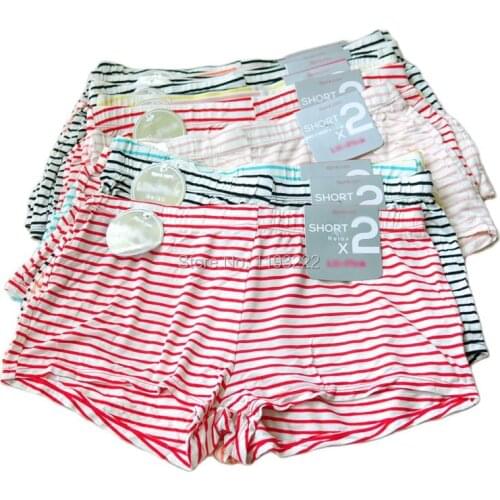 Women Modal Cotton Striped Elastic Waist Tie Bow Casual Loose Plus Size Short Shorts Pajamas Sleep