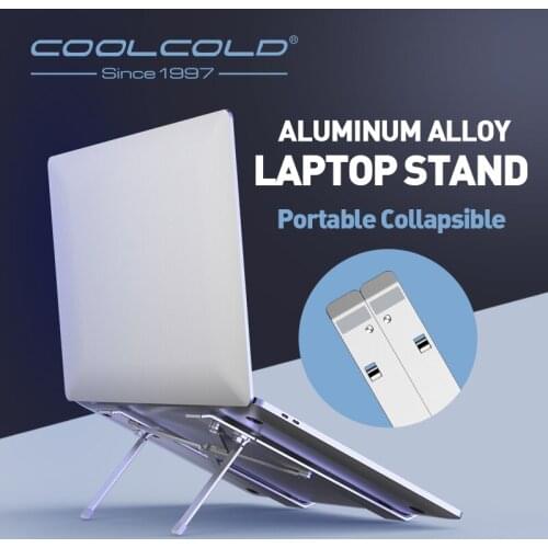 COOLCOLD Laptop Stand Height Adjustable Aluminum Laptop Riser Holder Portable Ergonomic Notebook to 17 inch for MacBook Air Pro