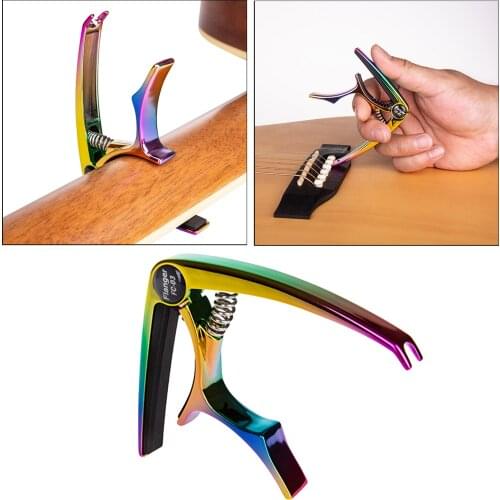 Professional Aluminum Alloy Tune Guitar Tuner Clamp Key Trigger Capo Quick Change for Acoustic Electric Musical Guitar Capo