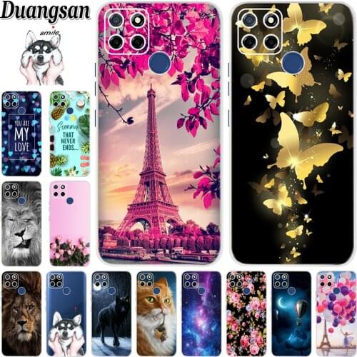 Simple Case For OPPO Realme c21Y Silicone Painted TPU Back 3D Design Cover on OPPO realme c21Y 2021 C 21Y C21 Y Global Version
