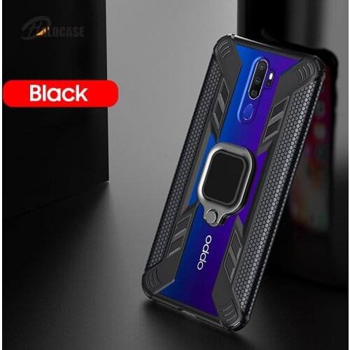 Shockproof Armor Case for OPPO A9 F11 Pro Find X2 Neo Lite 2020 A5 2020 Stand Magnetic Holder Ring Back Cover