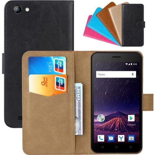 Luxury Wallet Case For Vertex Impress Luck NFC (4G) PU Leather Retro Flip Cover Magnetic Fashion Cases Strap