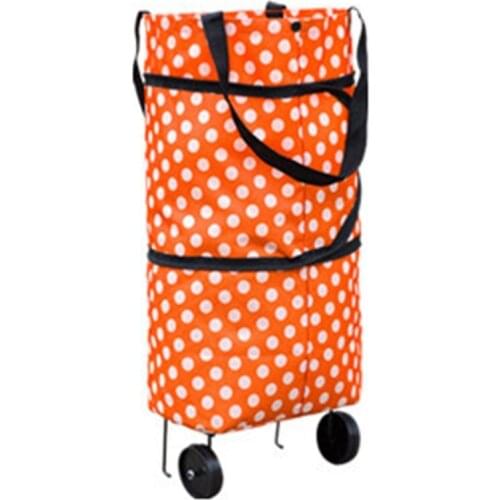 Shopping Trolley Wheel Bag Large Capacity Waterproof Oxford Cloth Foldable Shopping Trolley Wheel Bag Traval Cart Luggage Bags