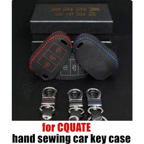 Only Red fit for CITROEN CQUATE/C5/C4L car key case Hand sewing car styling genuine quality leather car key cover