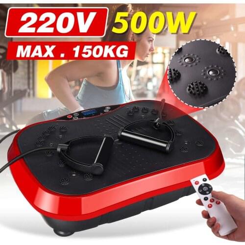 220V 500W Exercise Fitness Slim Vibration Machine Body Trainer Plate Platformody Shaper Exercise Resistance Fitness Equipment