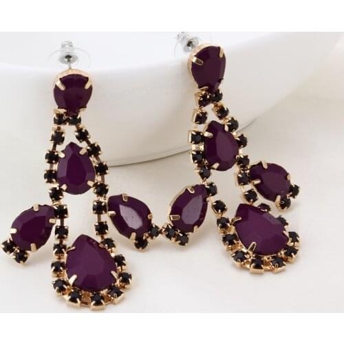 YFJEWE New fashion Austrian Crystal Gold Color long Tassels Drop Earrings best sell for Women Party Accessories Girl Gift #E028