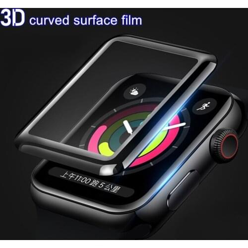 3D Protective Film For Apple Iwatch 38mm 40mm 42mm 44mm Screen Protectors Watch 1 2 3 4 5 6 Se Protection Glass Full Coverage 9H