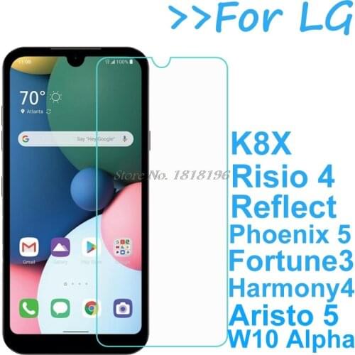 For LG K8X Fortune 3 Harmony 4 Phoenix 5 Tempered Glass Screen Film For LG Aristo 5 Reflect Risio 4 W10 Alpha Screen Protector