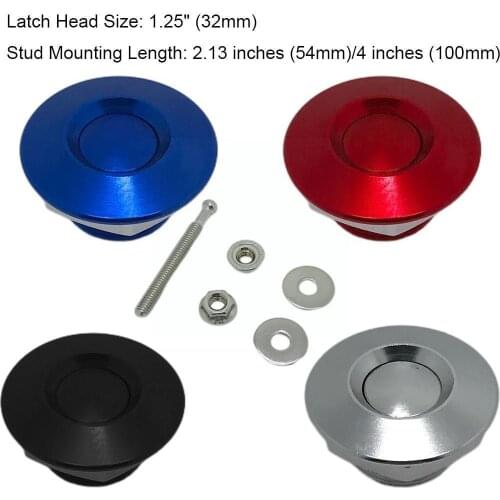 1.25" Style Push Button Billet Cover Pins Kitcar Locking Pins PQY-HPL04/05 For Bmw Clip Quick Ect V2K8