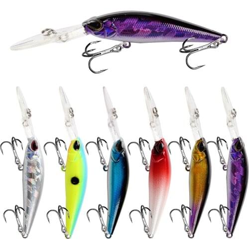 1Pcs Floating Minnow Fishing Lure Wobblers 9cm 5.8g Artificial plastic Hard Bait Crankbait Bass Pike Jerkbait Fishing Tackle